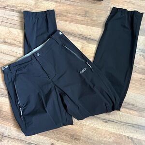 CMP Black Nylon Hiking Outdoor Woman’s Pants Zipper Pocket Size 46